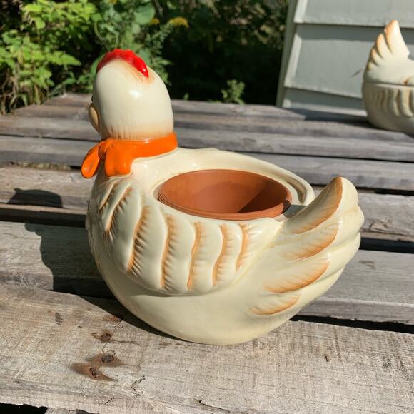 Vintage B&D Japan chicken cookie jar & planter - Picture 4 of 15